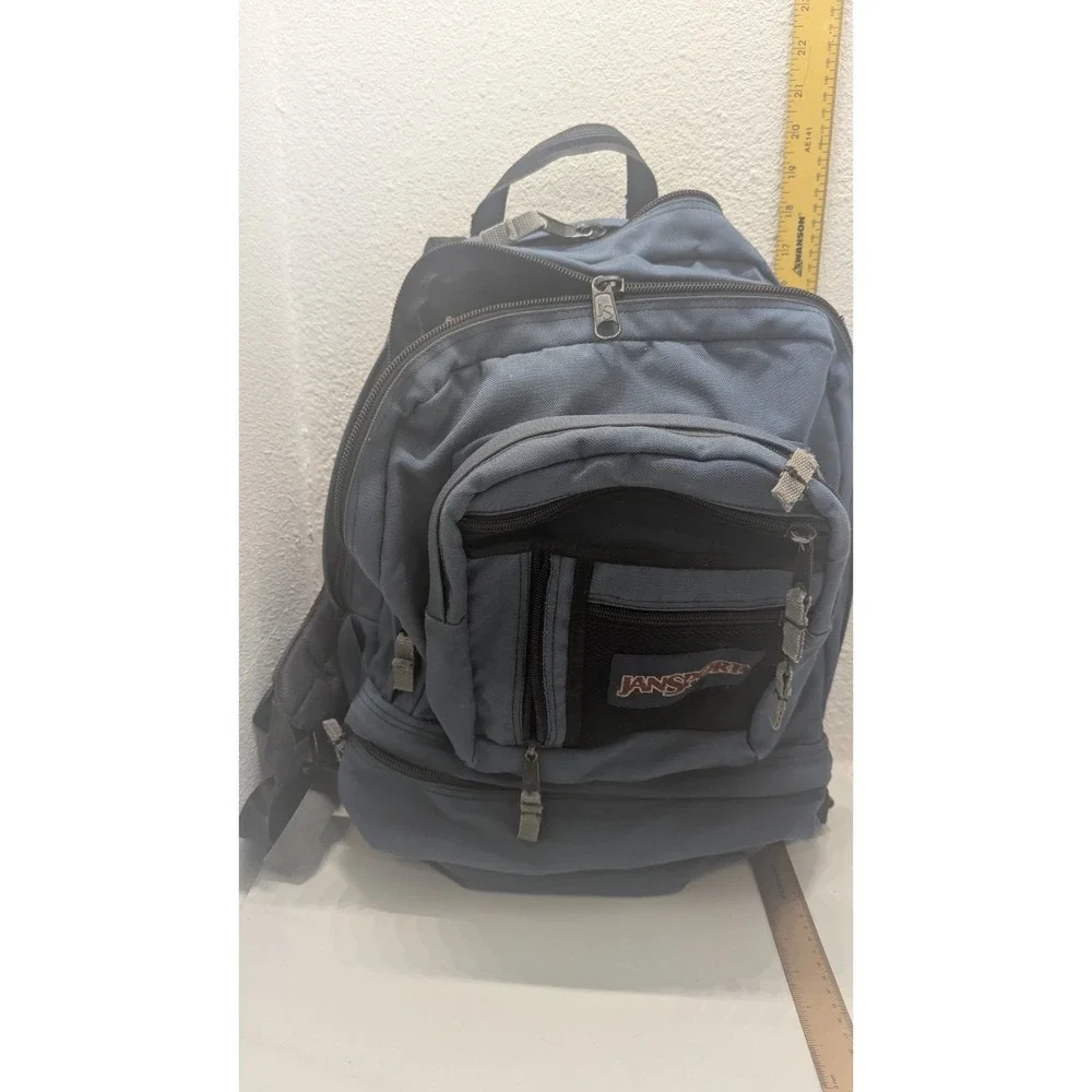 Jansport Vintage 80s/90 Blue Internal Frame Hiking Camping Backpack Extra Large